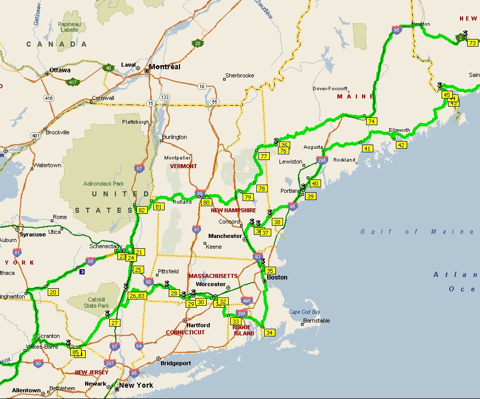 New England Map With Rivers - United States Map